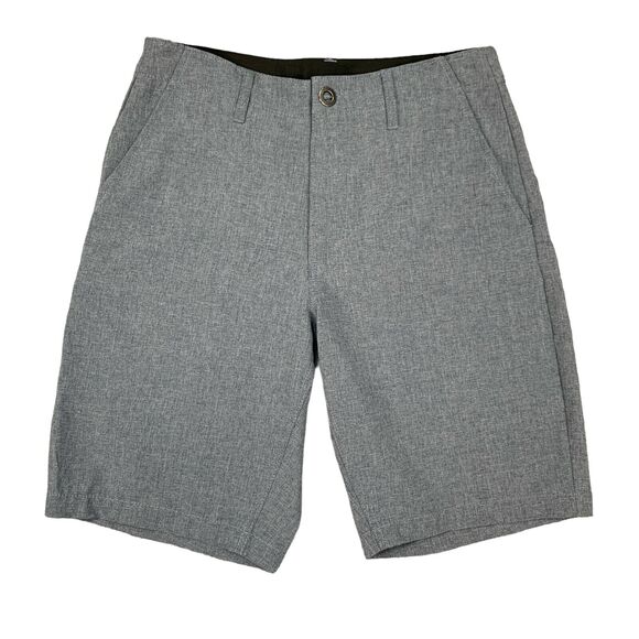 Volcom Hybrid Short Mens 28 Carbon Gray Flat Front Surf N Turf Lightweight Chino - Picture 1 of 12